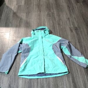 The North Face Mint and Gray Outdoor Jacket. Size XL.